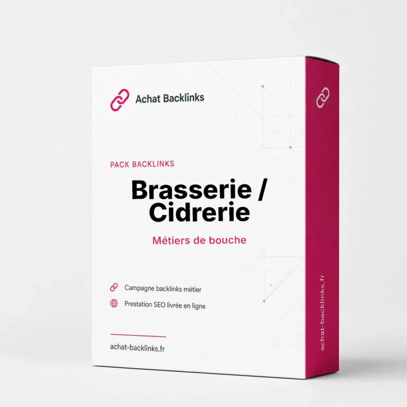 Pack backlinks brasserie / cidrerie - campagne netlinking métier