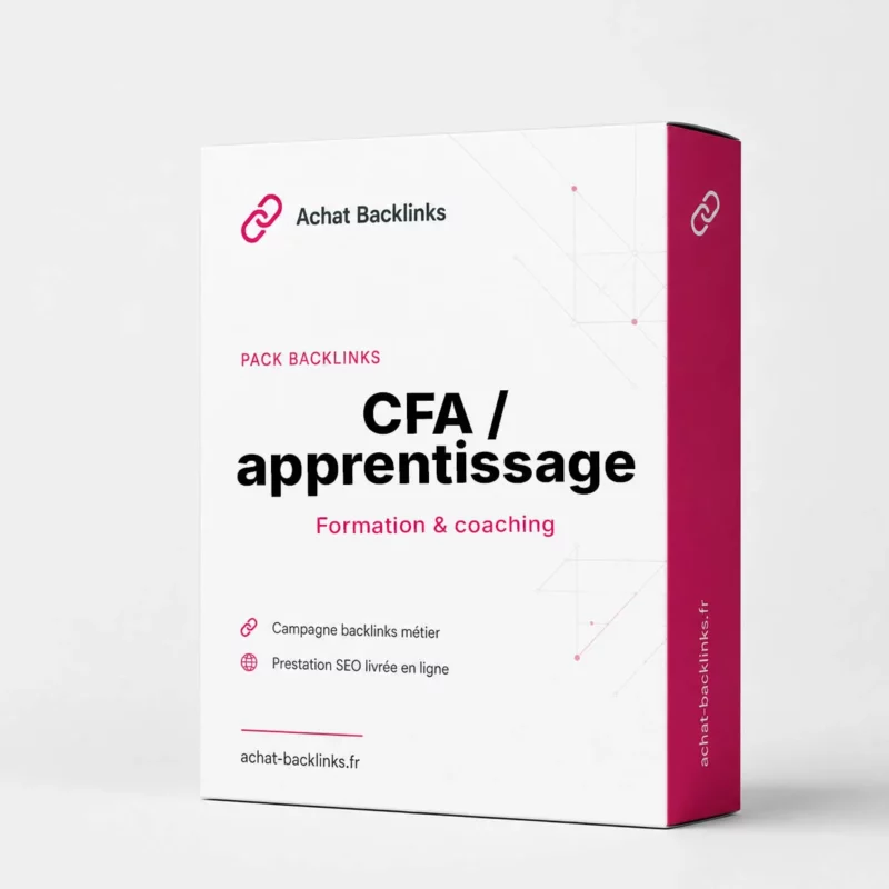 Pack backlinks CFA / apprentissage - campagne netlinking métier